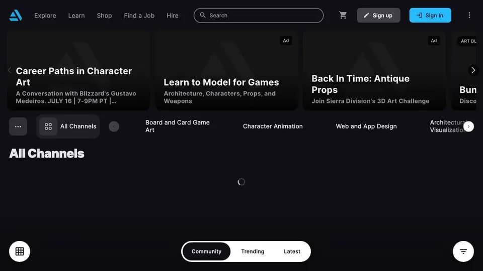ArtStation 网站预览