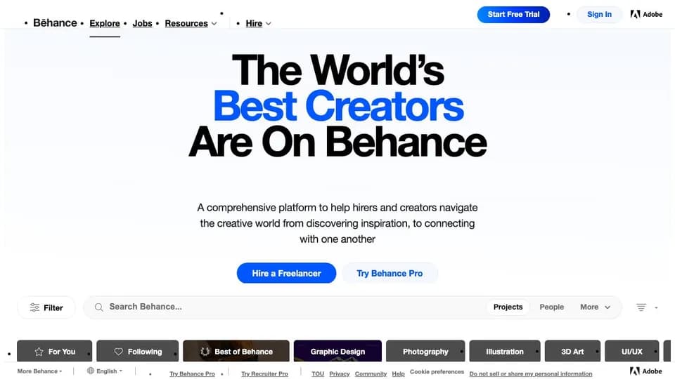 Behance 网站预览