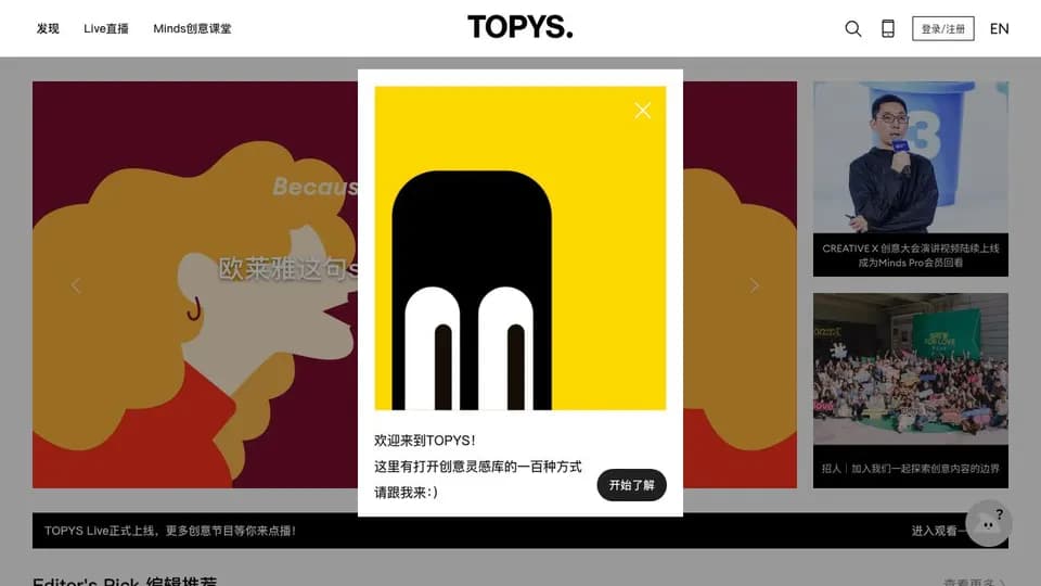 TOPYS 网站预览