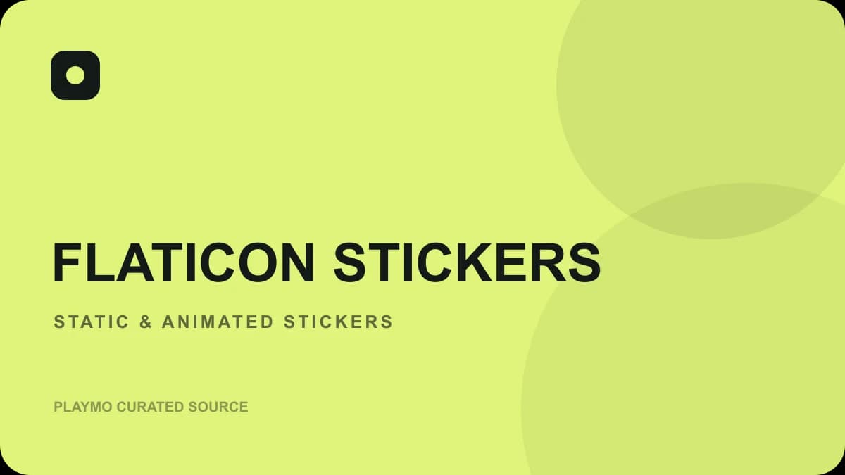 Flaticon Stickers 网站内容预览