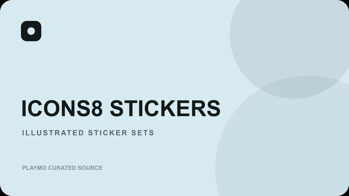 Icons8 Stickers 网站内容预览