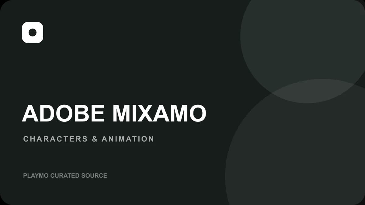 Adobe Mixamo 网站内容预览
