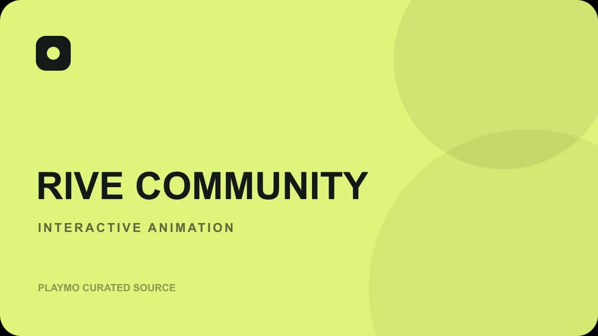 Rive Community 网站内容预览